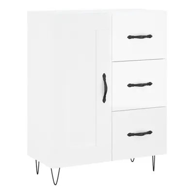 (high gloss white) vidaXL Sideboard Storage Cabinet Side Cabinet Cupboard Black Engineered Wood