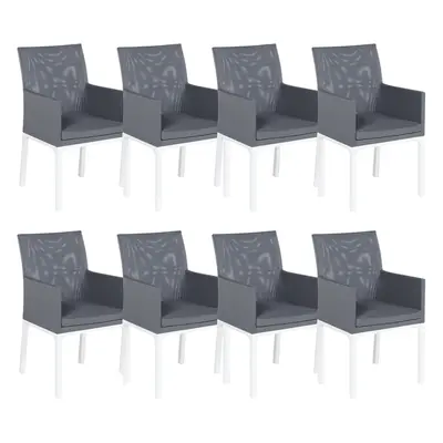 Set of Chairs BACOLI Fabric Dark Grey