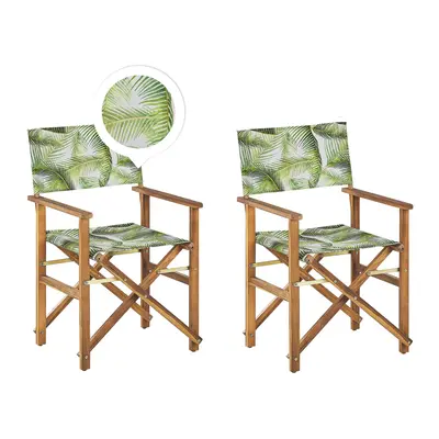 Set of Garden Chairs CINE Acacia Wood Light Green