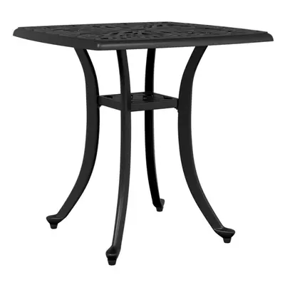 (black) vidaXL Garden Table Outdoor Dining Table Patio Side Table White Cast Aluminium