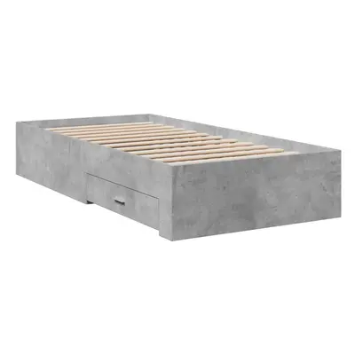 (concrete grey, x cm) vidaXL Bed Frame with Drawers Bed Base Grey Sonoma 140x200 cm Engineered W