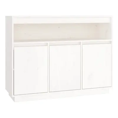 (white) vidaXL Solid Wood Pine Sideboard Indoor Cupboard Home Organiser Multi Colours