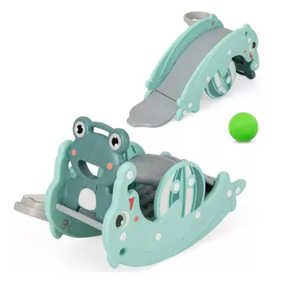 3-in-1 Kids Slide Rocking Horse Toy Toddlers Portable Sliding Climbing