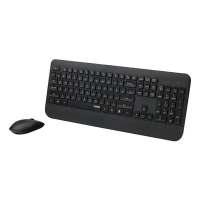 (Black) 2.4G Wireless Keyboard Mouse Combo Keys Waterproof Keyboard 1000DPI Silent Portable Opti