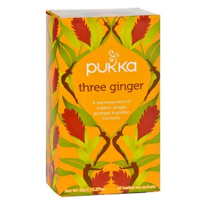 Pukka Herbal Teas Tea - Organic - Three Ginger - Bags - Case of