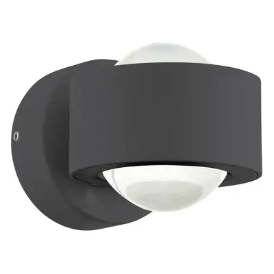 IP44 Outdoor Wall Light Anthracite Cast Aluminium 2W Built in LED Lamp