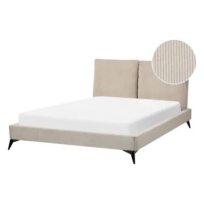 Slatted Bed MELLE x cm (EU Double) Corduroy Taupe