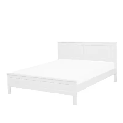 Bed Wood OLIVET x cm (EU Double) White