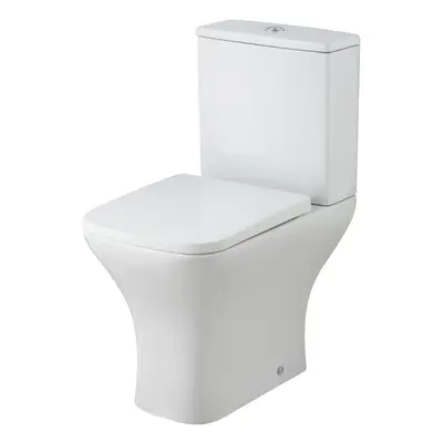 Rimless Toilet Pan, Cistern & Soft Close Seat - 790mm x 375mm x 612mm