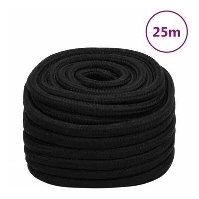 (black, mm/ m) vidaXL Braided Boat Rope Polyester Sturdy Yacht Cable Black/White Multi Sizes