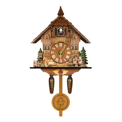 Cuckoo Clock Living Room Wall Clock Retro Style Forest Cuckoo Alarm Clock Wall Watch Children De