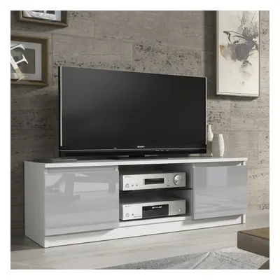 TV Unit 120cm Creative Furniture - White &Grey Gloss Doors