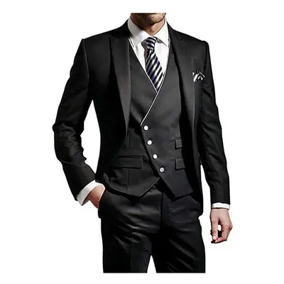 (black, 7XL) Men's Suits Slim Fit, Piece Suit for Men Tuxedo Suit Set