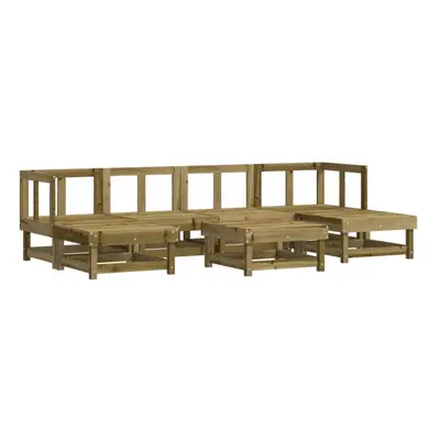 (natural impregnated) vidaXL Garden Lounge Set Outdoor Modular Sofa Set Piece Solid Wood Pine