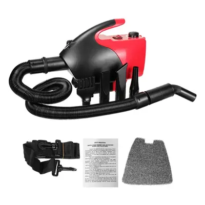 (Red) 2800W Low Noise Pet Hair Dryer Dog Cat Grooming Heater Adjustable Heat Resistance Pet Blow