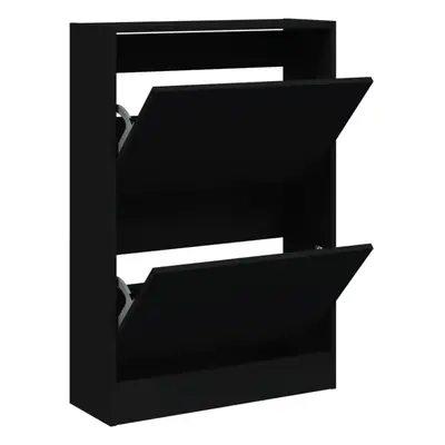 (black, x x 87.5 cm) vidaXL Shoe Cabinet with Flip-Drawers Shoe Storage Shelf Shoe Rack Cupboard