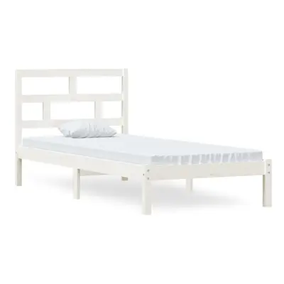 (white, x cm) vidaXL Bed Frame Bed Base Bedstead Bedroom Mattress Foundation Solid Wood Pine