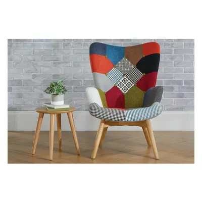 Multi Coloured Armchair Birlea Sloane Easy Fireside Chair Scandinavian Patchwork