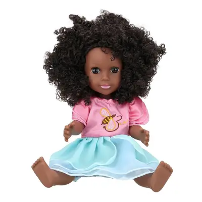 () 35CM Simulation Vinyl African Black Lifelike Realistic Reborn Baby Doll Toy with Clothes for 