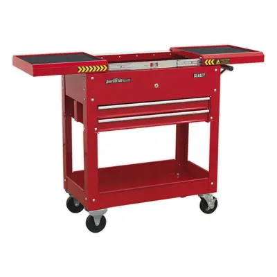 Mobile Tool & Parts Trolley - x x 830mm - Steel Construction - Red