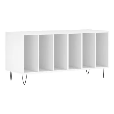 (white) vidaXL Record Cabinet Record Storage Cabinet Sideboard White Engineered Wood