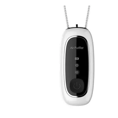 USB Portable Wearable Air Purifier Necklace Mini Freshener Ionizer Negative Ion Generator Black 