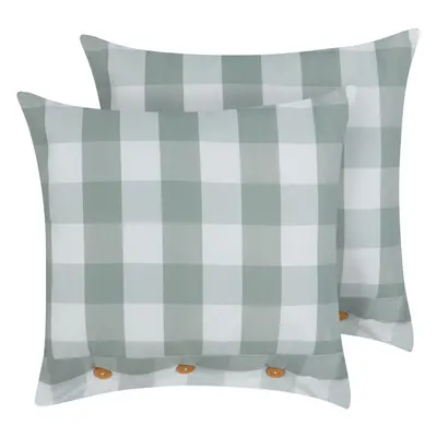 Set of Cushions Checked TAMNINE x cm Mint Green