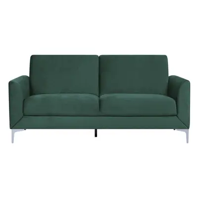 3 Seater Velvet Sofa Green FENES