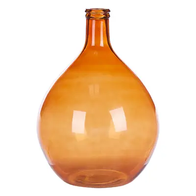 Decorative Vase CHATNI Glass Golden Brown