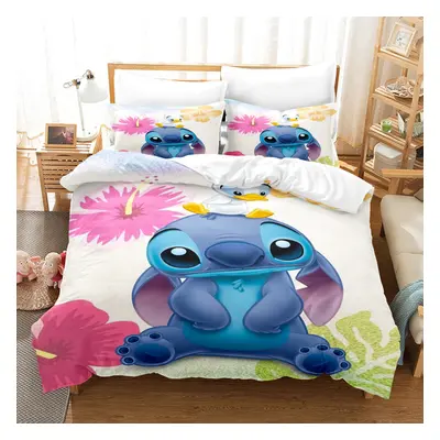 (Style 03, King(220X240CM/3PCS)) Stitch Kids Bedding Single Double Duvet King Cover