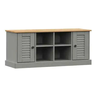 (grey) vidaXL Shoe Bench Storage Bench Shoe Storage Cupboard VIGO Solid Wood Pine