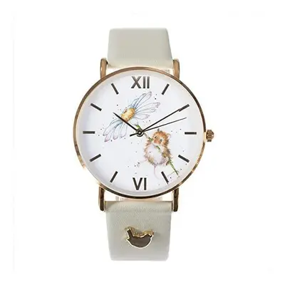 Wrendale Designs Mouse Watch Oops a Daisy Green Leather Strap