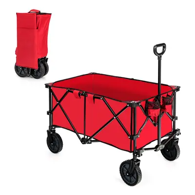 Collapsible Folding Wagon Cart Utility Garden Trolley Shopping Cart