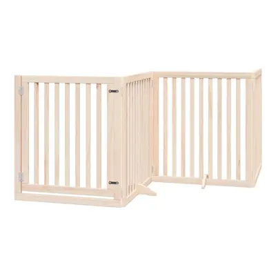 (natural, x x cm/ pcs) vidaXL Dog Gate with Door Foldable Pet Gate Dog Fence Pet Barrier Poplar 