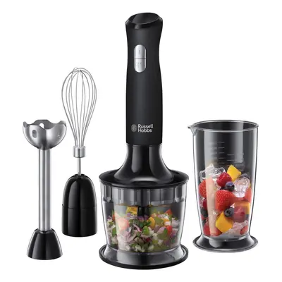 Russell Hobbs Desire in Electric Hand Blender, Fruit & Veg Mini Chopper & Whisk attachment, Stai