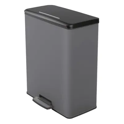 Curver Duo Pedal Bin Deco 26L+26L Cool Grey Duo Trash Can Waste Container