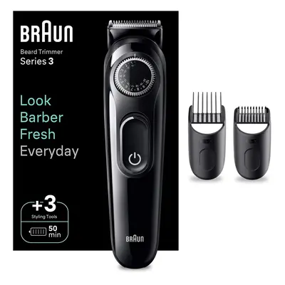 Beard Trimmer Series 3410, Electric Beard Trimmer for Men, Incl. Ultra-Sharp Blade, Length Setti