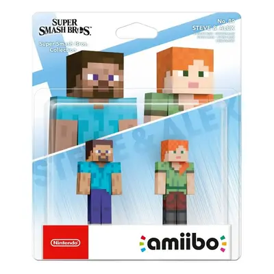 Nintendo Switch Amiibo Character Pack Minecraft Steve & Alex Super Smash Bros. Collection