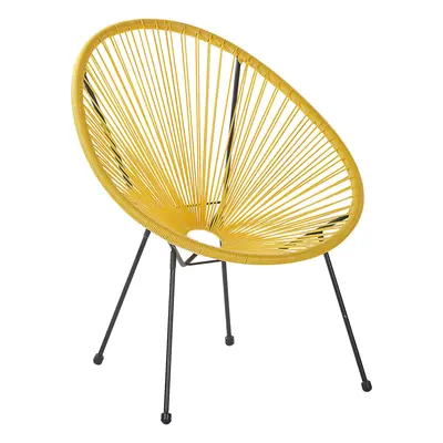 Garden Chair ACAPULCO II PE Rattan Yellow