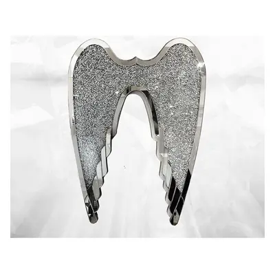 Sparkle 90CMx60cm Wall Hung Crushed Diamond Angel Wings