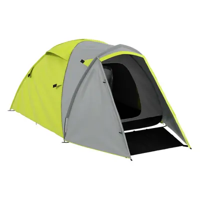 Outsunny Man Camping Tent with Living Area, 2000mm Waterproof, Yellow