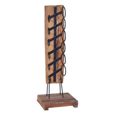 vidaXL Solid Teak Wood Wine Rack for Bottles Champagne Organiser Holder