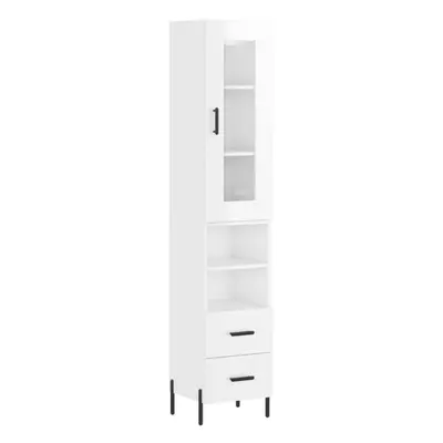 (high gloss white, drawers shelves) vidaXL Highboard Sideboard Tall Storage Cabinet Side Cabinet