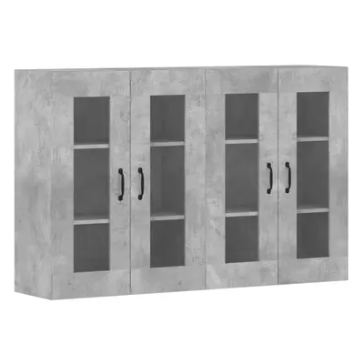 vidaXL Wall Mounted Cabinets Side Cabinet pcs Concrete Grey Engineered Wood