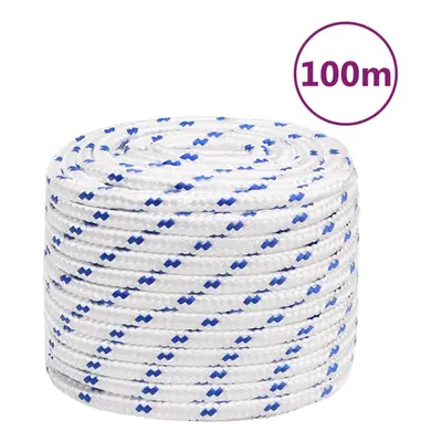 (white and blue, mm/ m) Marine Rope Dock Coil Boat Line Polypropylene Rope Multi Sizes Multi Col