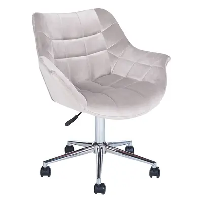 Velvet Desk Chair Grey LABELLE