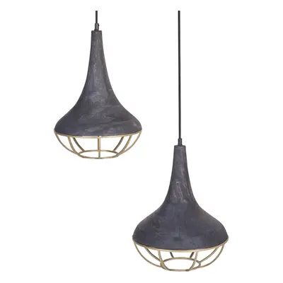 Pendant Lamp BAGMATI Wood Black