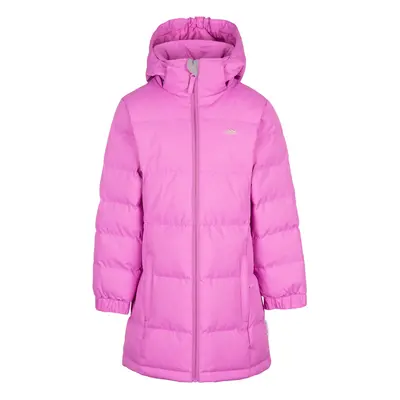 (11-12 Years, Deep Pink) Trespass Girls Padded Jacket Hooded Tiffy