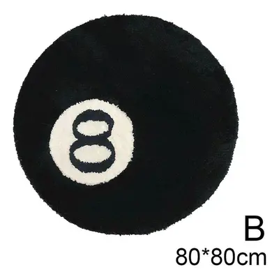 (Billiards Ball Rug Round Tufting Anti-slip Floor Carpet Mat No.8 Bedro) Billiards Ball Rug Roun