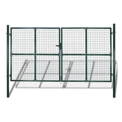 vidaXL Garden Mesh Gate Fence Door Wall Grille 289x175cm Outdoor Barrier Panel